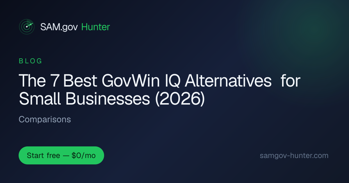 Best GovWin IQ Alternatives for Small Businesses (2026) — Ranked