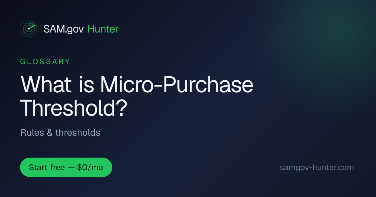 Micro-Purchase Threshold 2026: What It Is ($15,000)