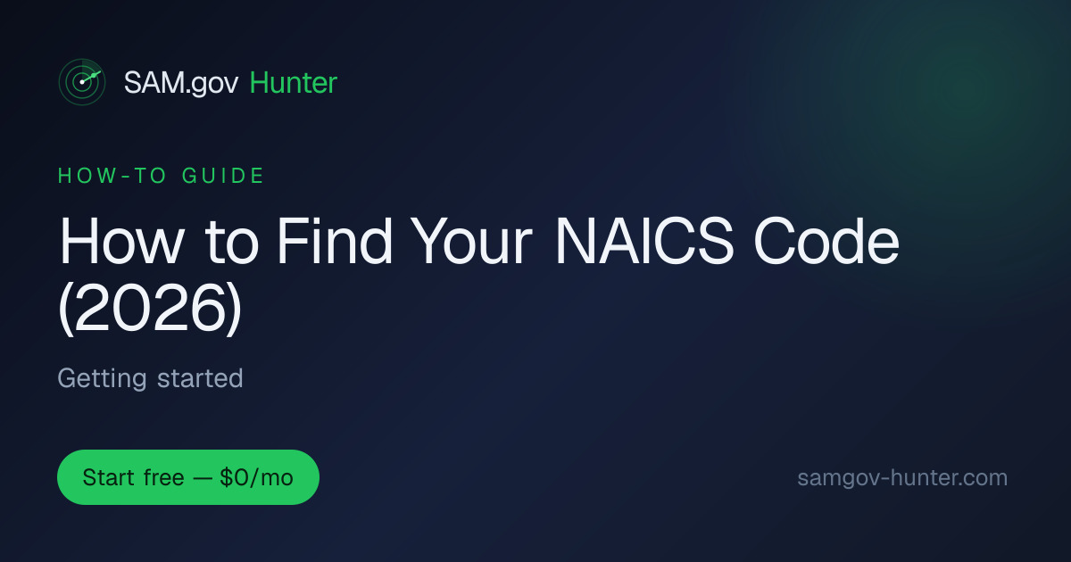 How to Find Your NAICS Code for Government Contracting (2026)